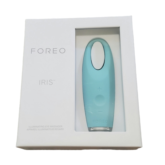 FOREO Iris Illuminating Eye Massager Serum Application...